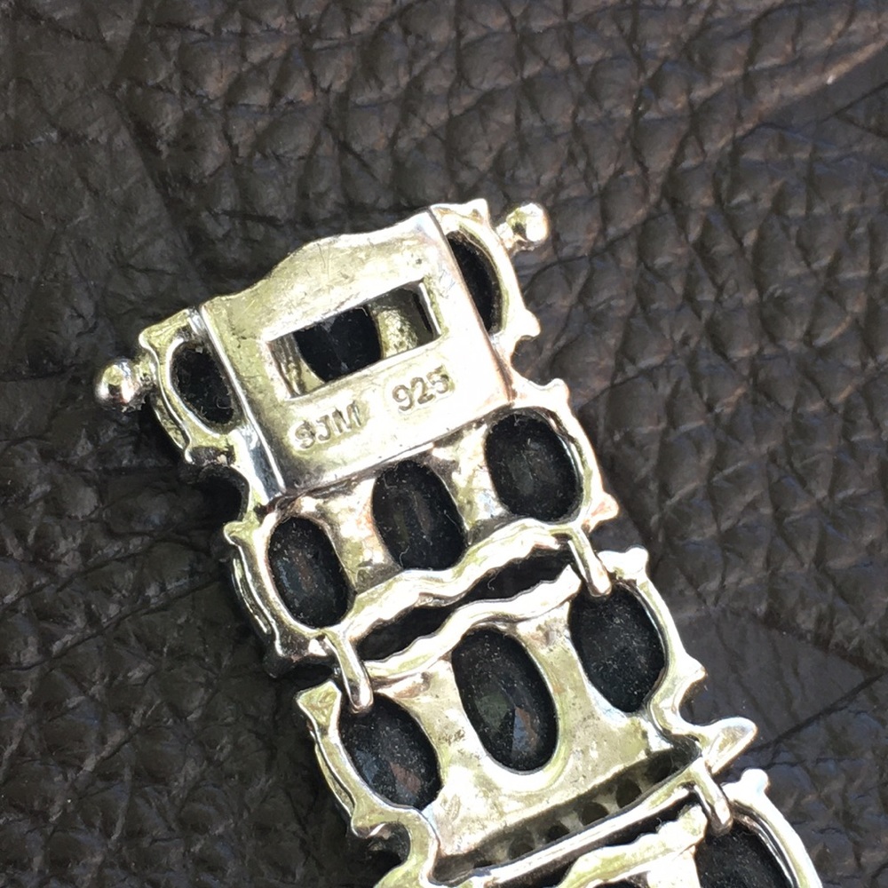 Gorgeous Sterling Silver With Sapphire 3 Raw Gems - Picture 5 of 8